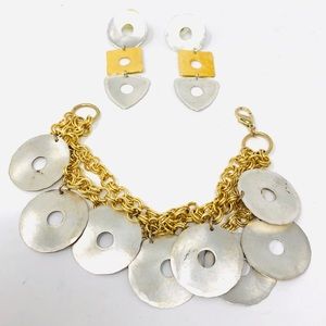 ROZ BALKIN modernist sterling set, circa 1980s